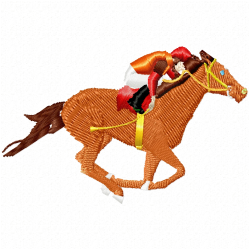 Horseback Riding Embroidery Design 3